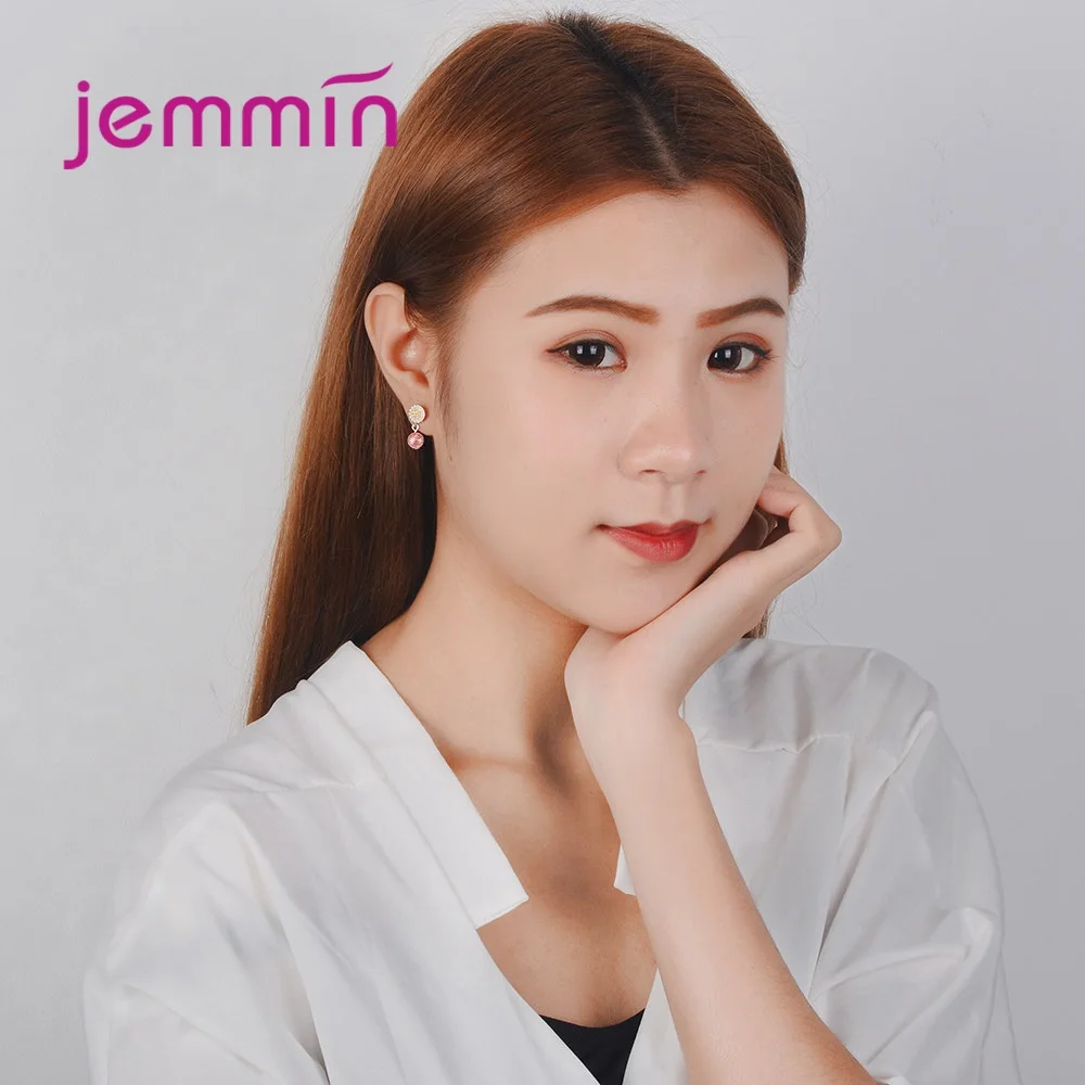 Ladies Fashion Jewelry Simple Novel Style Pop 925 Sterling Silver Earrings For Women Best Wedding Free Shipping | Украшения и