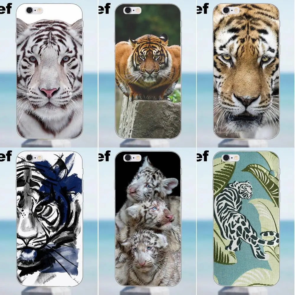 Suef An Animal White Tiger Burning Bright для iPhone 4 4S 5 5S 5C SE 6 6S 7 8 Plus X Samsung Galaxy A3 A5 J1 J3 J5 J7 2016 2017|for iphone|galaxy