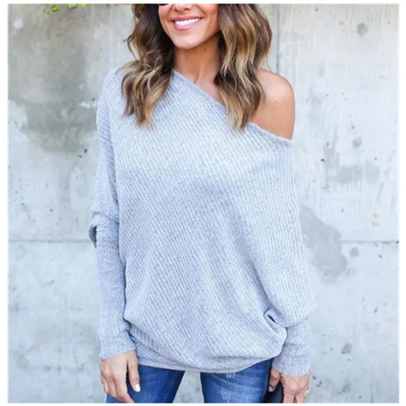 Sexy off shoulder sweater bat sleeve sweaters Top Female Blusa autumn winter casual 2018 new | Женская одежда
