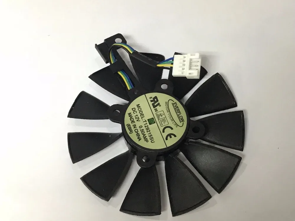 Мех для ASUS STRIX Raptor GTX980Ti/R9 390X/R9 390 Grafikkarte Kuhler Lufter 85 мм T129215SU 5 P DC 12 В 0.50A|asus strix|85 mmstrix asus |