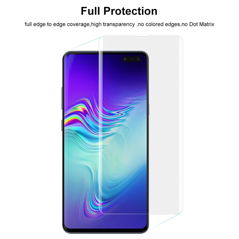 Защитная пленка для экрана с разблокировкой отпечатков пальцев для samsung Galaxy S10 5G, УФ-пленка, полное покрытие для S10 5G, закаленное стекло