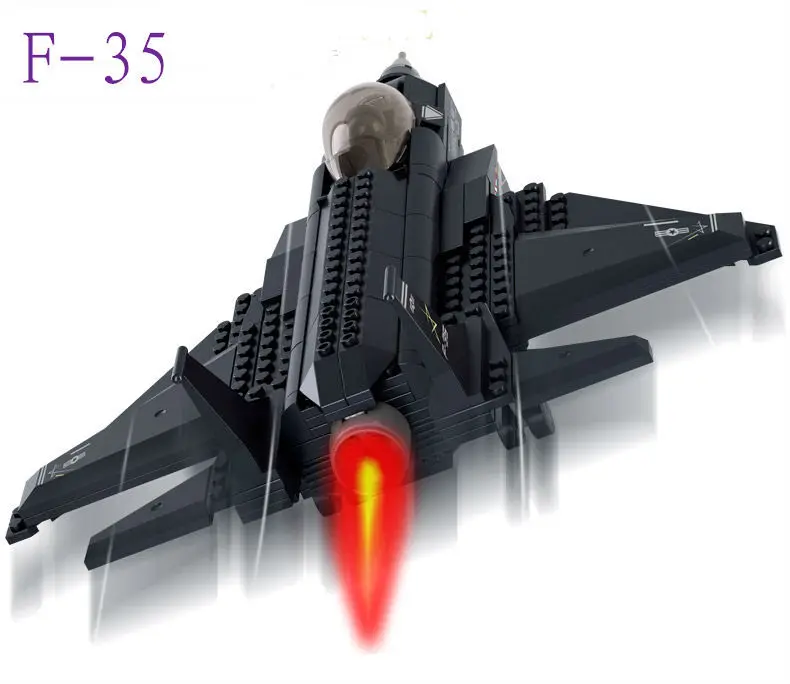 2014 Sluban m38-b0510 F-35 Lightning II истребитель строительный Конструкторы Наборы для ухода за