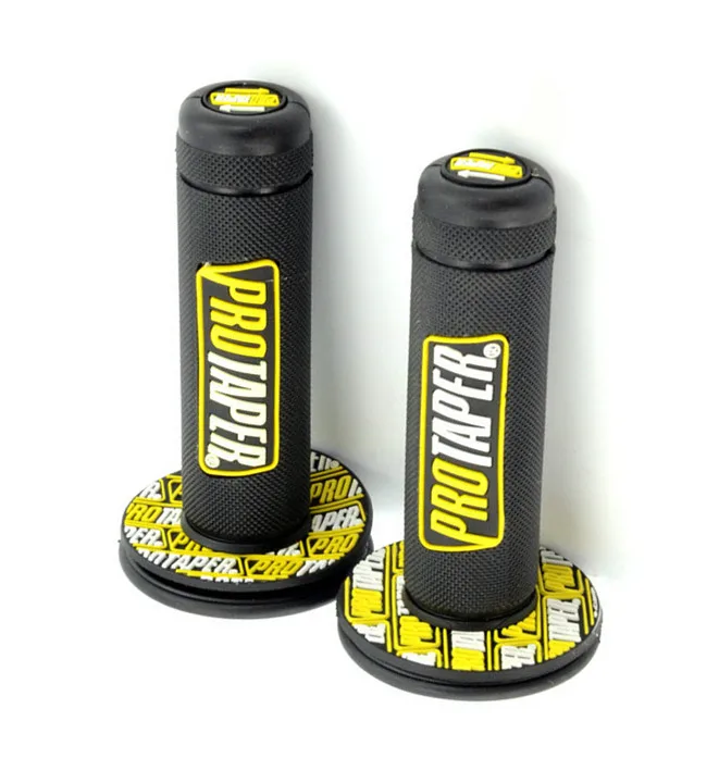 Black Yellow Ручка moto крест moto rcycle Грязь Яма offroad Bike Резина гель для рук захваты для Aprilia SHIVER GT moto guzzi NORGE 1200 - Цвет: Black Yellow