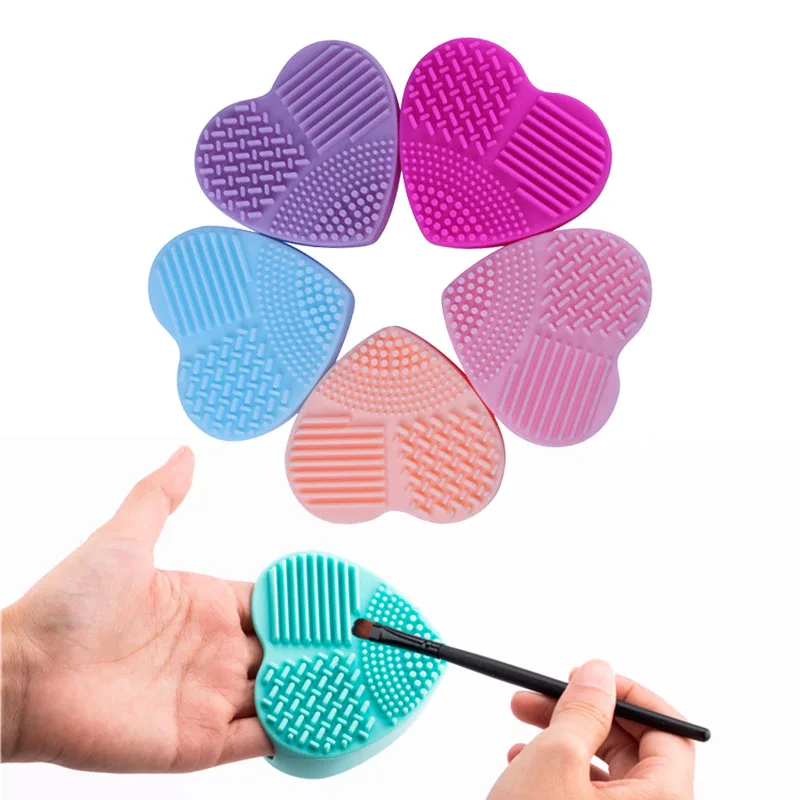 1PC Silicon Brush Egg Cleaning Washing Tool Cosmetic Cleaner Cosmetics Brushes Scrubber Board Remove Dirt Residues | Красота и