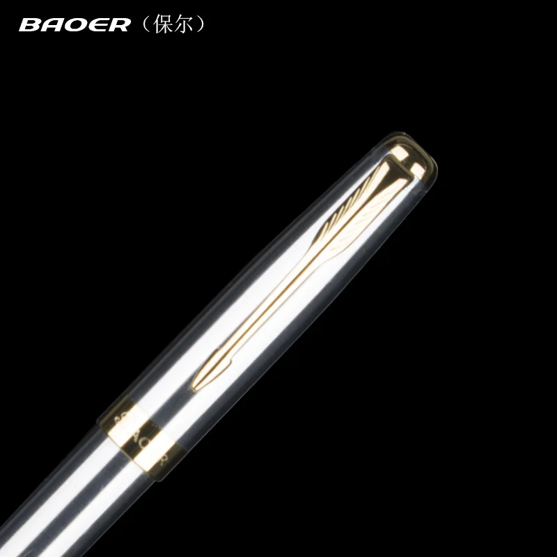 BAOER 388 Средний наконечник из нержавеющей стали деловая ручка Золотой Меч крюк
