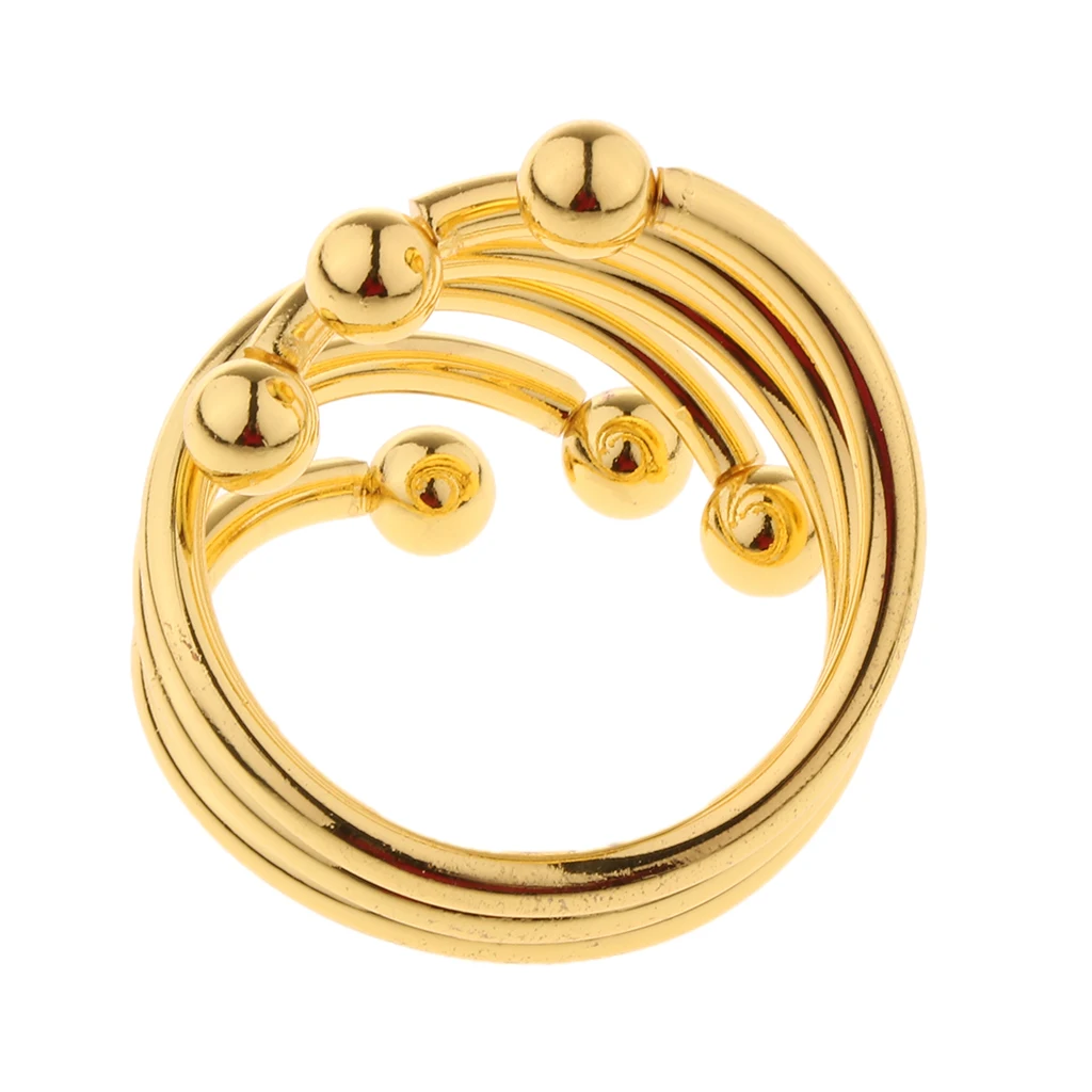 Fashion Round Metal Napkin Ring Buckle Hotel Banquet Six-Bead Spring Wedding Birthday Party Supplier | Дом и сад