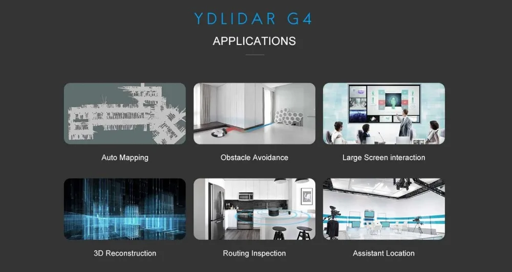EAI YDLIDAR G4 Lidar лазерный датчик дальномер модуль позиционирования навигационный путь планирования Предотвращение препятствий 16 м