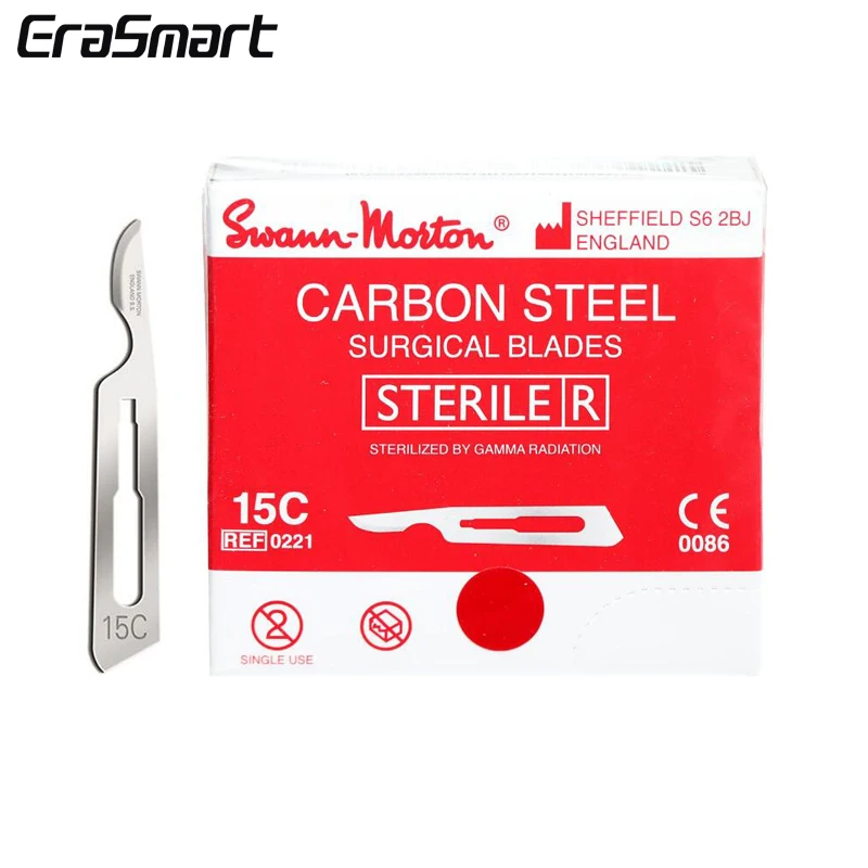 Стерильные карбоновые лезвия Swann Morton M0221 No.15C (100 шт./корт.)|Наборы