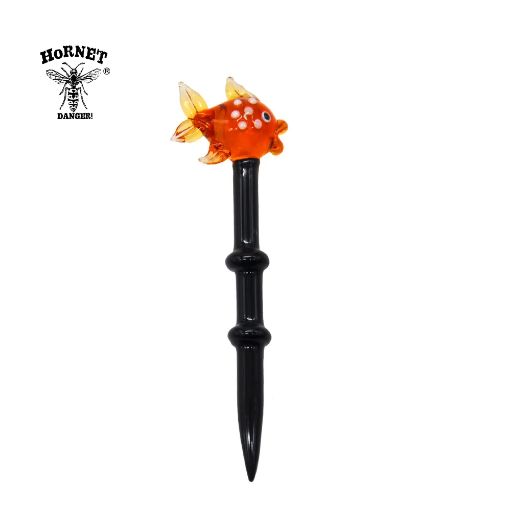 HORNET премиум стекло Dabbler 5 43 дюймов воск Dab инструмент Красочные толстые Pyrex Dabber