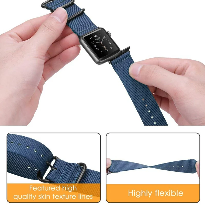 Нейлоновый ремешок для часов Apple Watch, ремешок для IWatch серии 1 2 3, ремешок 38 мм/42 мм, ремешок для наручных часов Apple Watch, 4 ремешка