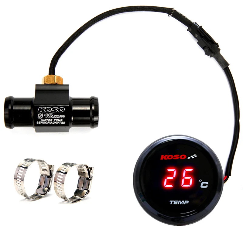 Temperatur-Red-18mm Гоночный мотоцикл круглый KOSO температура с датчиком Головкой Штекер температуры стол специальный датчик штекер температура воды адаптер 18 мм - Цвет: Temperatur-Red-18mm