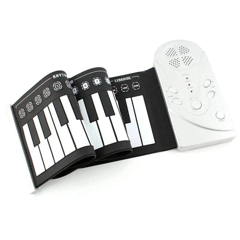 Multi Style Portable 49 Keys Flexible Silicone Roll Up Piano Folding Electronic Keyboard For Children | Спорт и развлечения
