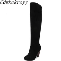 women boots winter new style fashion minimalism over the knee boots comfortable high heeled thin and thin hundred and up boots