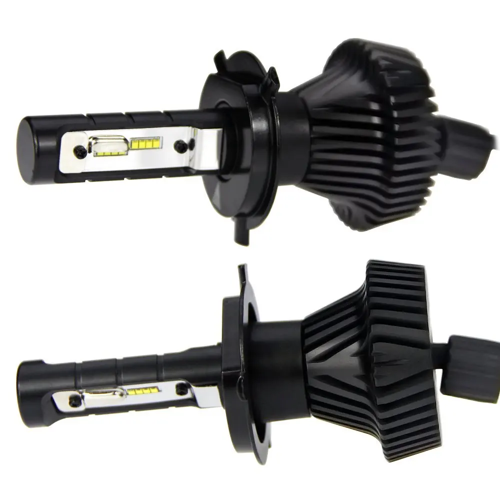 Комплект для автомобильных светодиодных фар V1 H4 с чипами ZES рассеивание тепла из