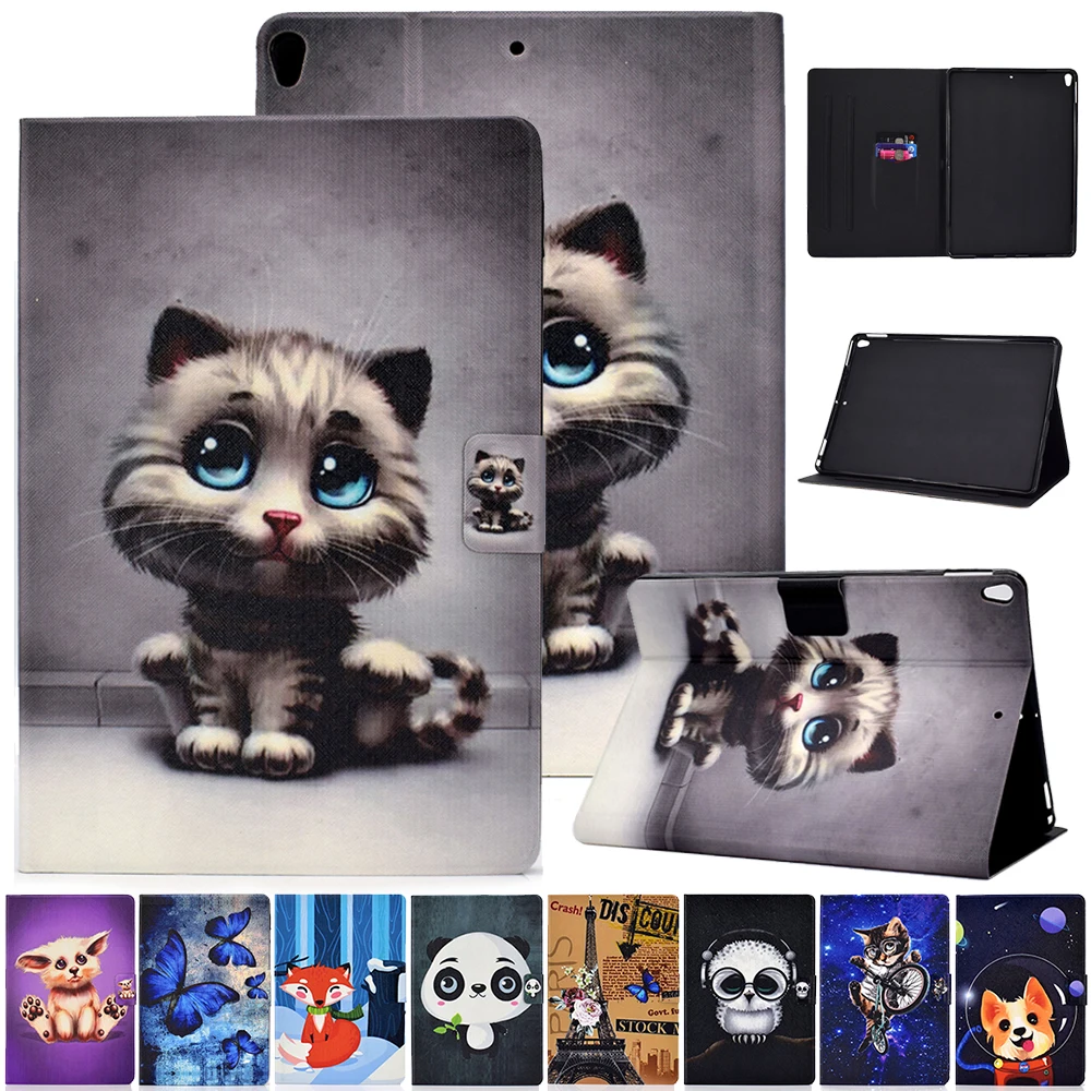 

Painted Cartoon Case For iPad Pro 10.5 inch Ultra thin PU Leather smart Cover Flip Stand Case Flip Stand Cover For iPad Pro 10.5