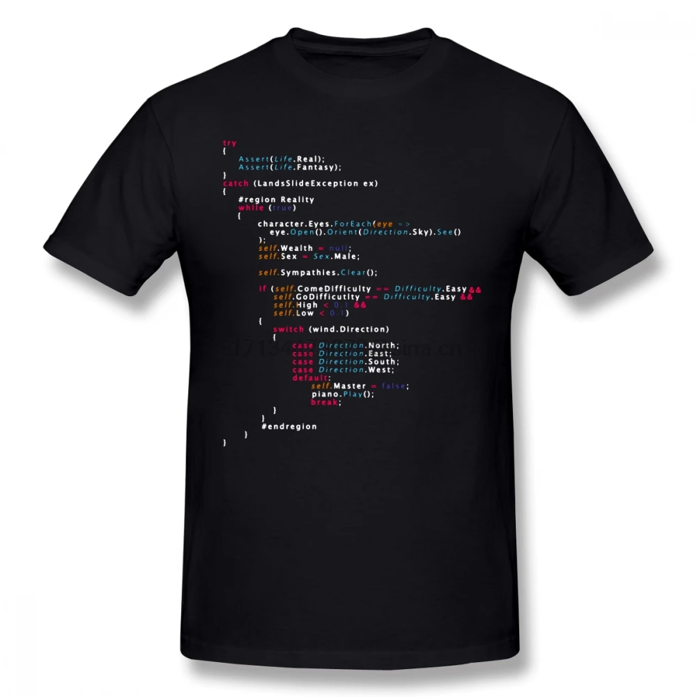 Программатор программирования реальной жизни Мужская футболка в стиле хип-хоп