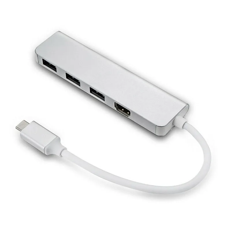 USB 3.0 Type C на 4K HDMI + 3 порта 1 концентратор адаптер конвертер до 5 Гбит/с скорость для