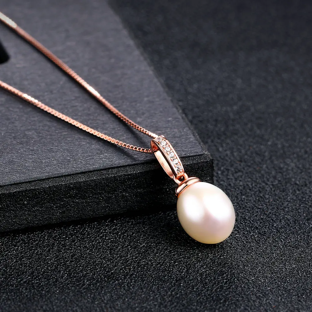 Женская подвеска из серебра 925 пробы с натуральным пресноводным жемчугом|necklace