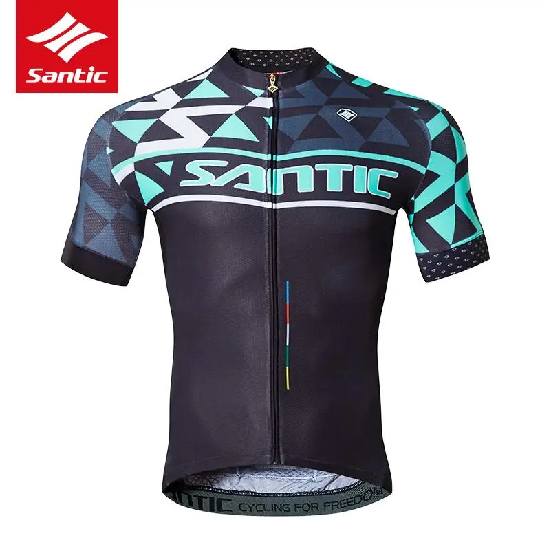 Santic 2019 Мужская велосипедная Джерси с коротким рукавом Pro MTB дорожный велосипед