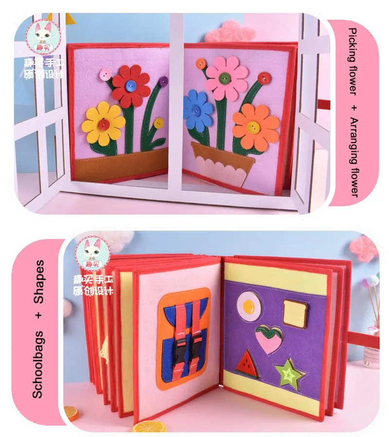 DIY My First Book Craft Kit ручная работа мама шитье специальный подарок на день рождения для детей фетровая посылка 22 страницы книги с картинками для детей