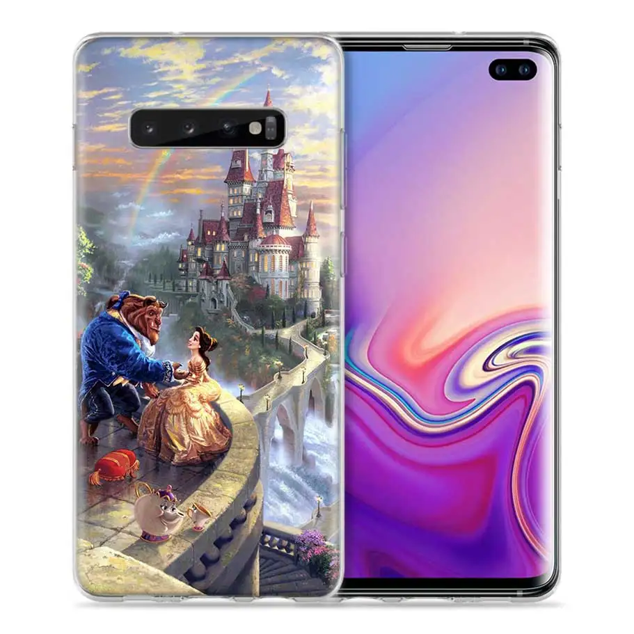 Красавица и чудовище чехол для Samsung Galaxy S8 S9 S10 5G S10e S7 Note 8, 9, 10, J4 J6 плюс J5 J8 J3 силиконовые Роскошные Чехлы для телефона