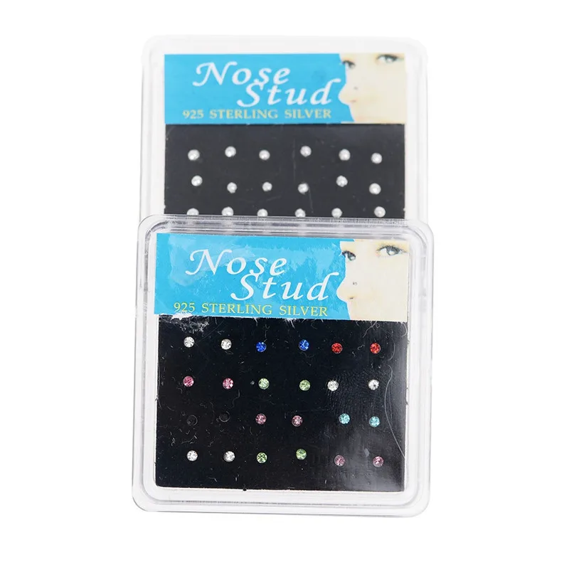 Серьги гвоздики для носа 12 цветов|body piercing|earrings bellynose stud |