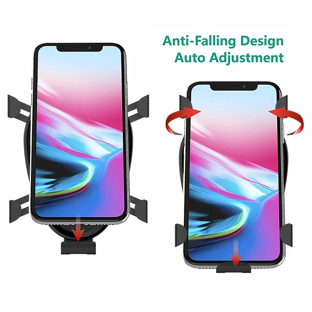 DCAE автомобильный держатель Qi Беспроводное зарядное устройство для iPhone XS MAX X XR 8