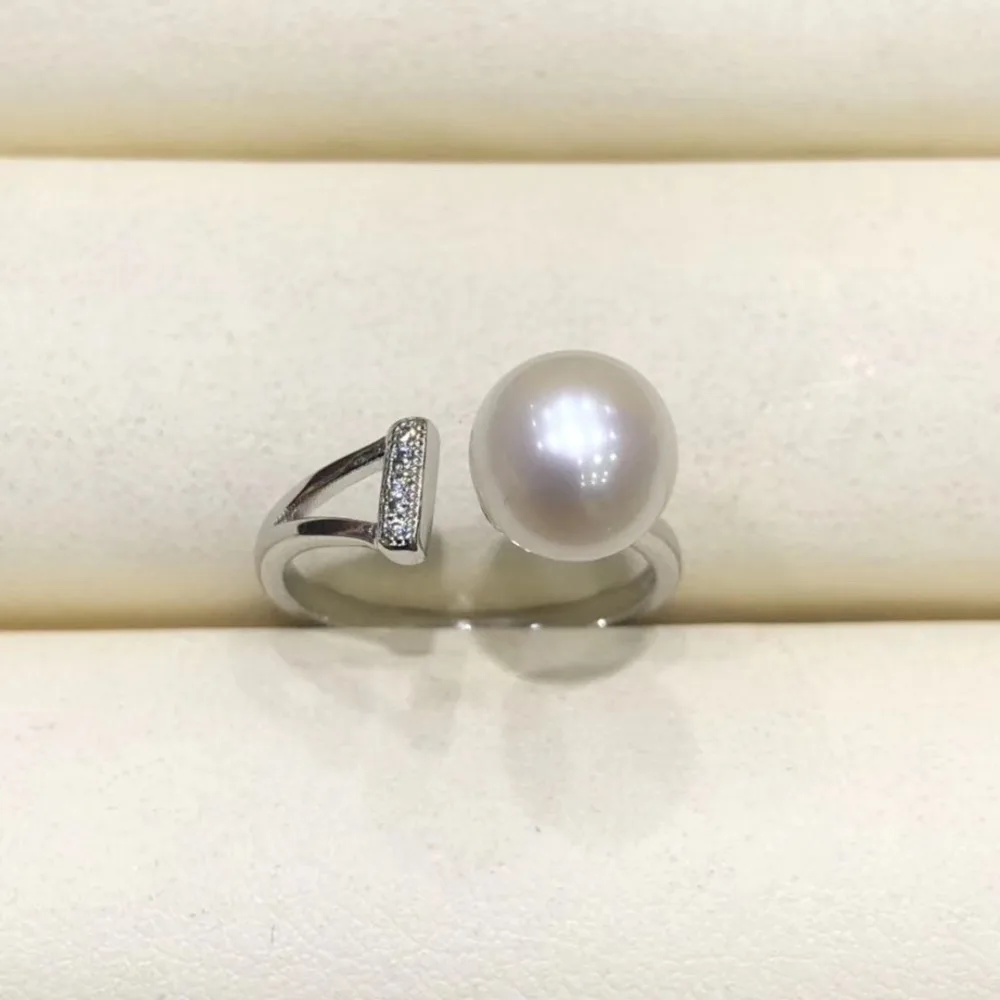 Pearl Ring Выводы, регулируемое кольцо Jewelry Запчасти фитинги очарование серебряные аксессуары для пресной воды Akoya Жемчуг Бусы Камни