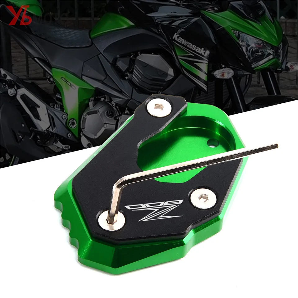Лучший выбор для Kawasaki Z800 Z 800 2012 2013 мотоциклы Алюминий увеличитель боковой стойки удлинитель подставки плиты pad