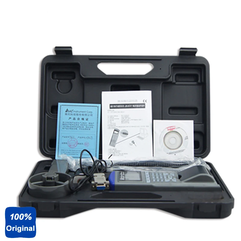 AZ-9871 Air Velocity Test Humidity Temperature Testing Wet Bulb Tester Flow Datalogger Recording with Printer | Инструменты
