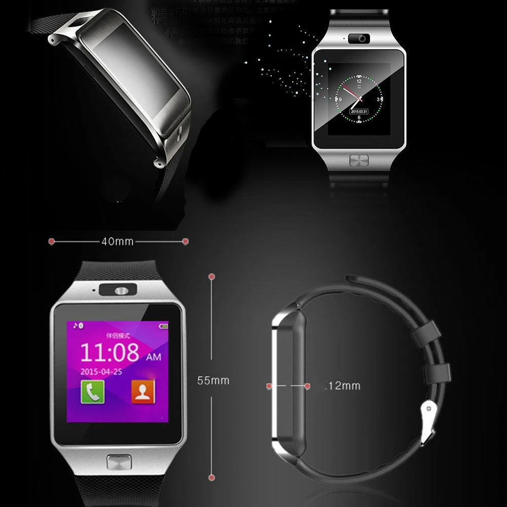 DZ09 Smart Watch With Camera Bluetooth WristWatch Sport Wearable Devices SIM TF Card Smartwatch For IOS Android Phones | Электроника