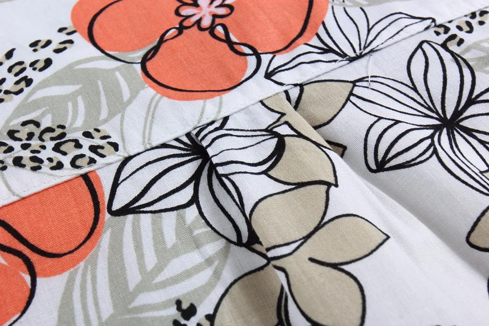 100% хлопковая рубашка с цветочным узором гавайская для мальчика T1533