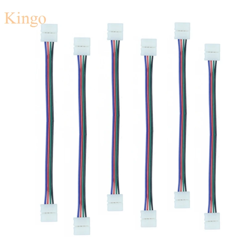 10 шт./лот 4pin LED RGB кабель провод удлинитель 15 см 50 с двойными соединителями для 5050