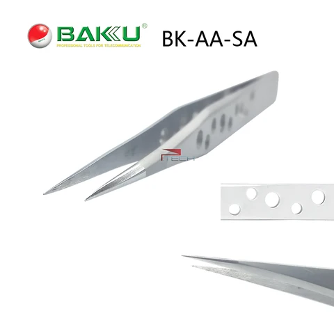 Баку BK AA-Sa тонкий наконечник из нержавеющей стали нескользящий антикислотный и статический Пинцет для ремонта