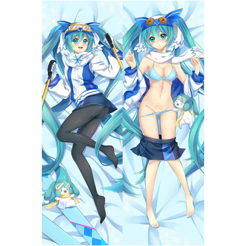 Amellor в натуральную величину Японские Аниме подушки Hatsune Подушка «Мику Хацунэ» чехол 3D двухстороннее постельное белье обнимающее тело наволочка gitfs