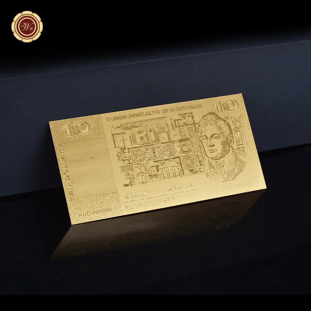 Копировальная австралийская коллекция золотых банкнот Выгравированная