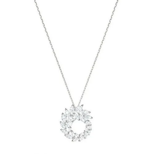 

New Swa 1:1 Feather Crystal White Necklace For Women 2019 Jewelry Charms