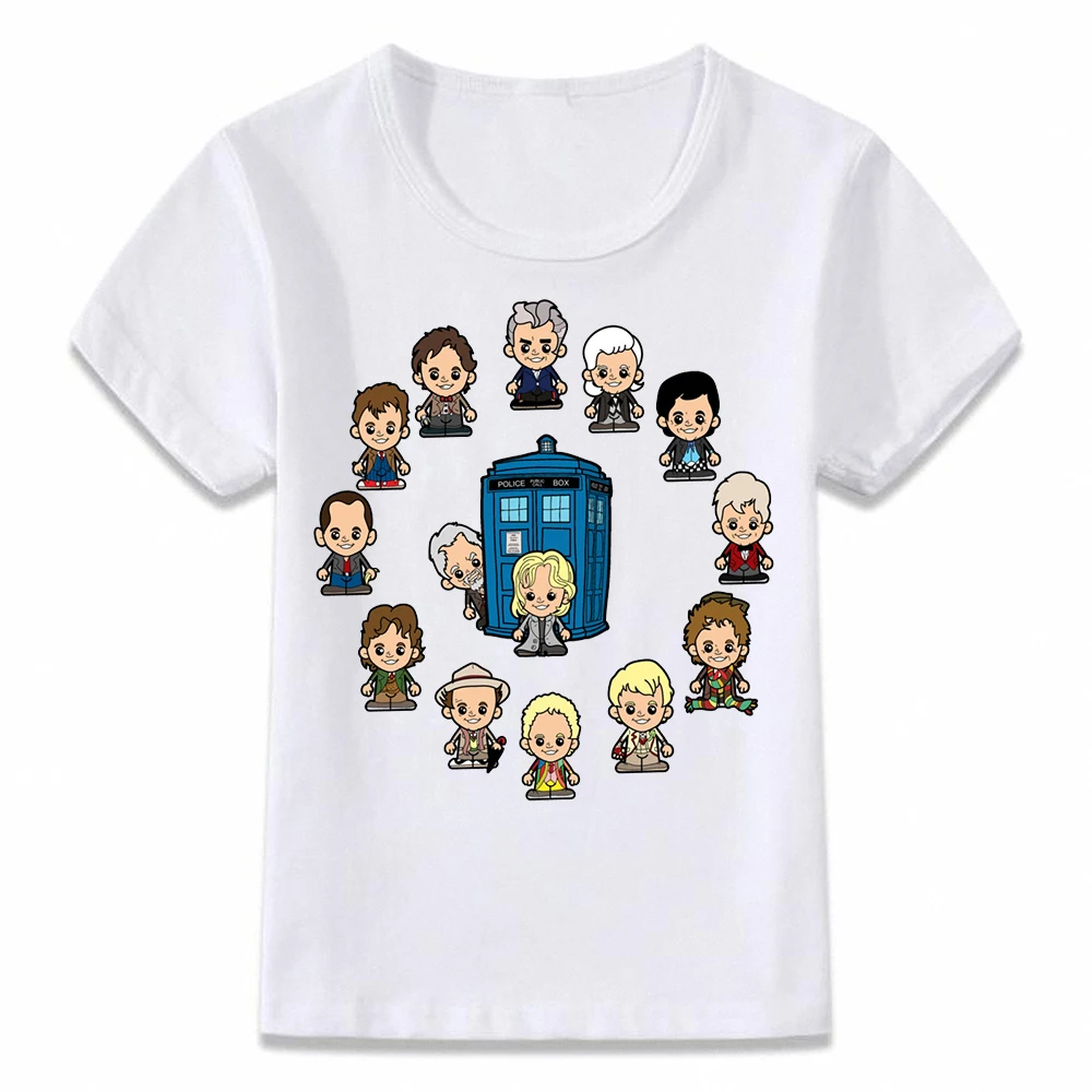 Kids Clothes T Shirt Chibi Doctor Who First Women 13th T-shirt for Boys and Girls Toddler Shirts Tee | Детская одежда и обувь