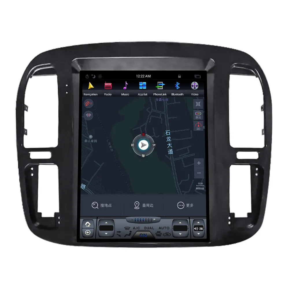Android Tesla Автомобильный GPS радио для TOYOTA LAND CRUISER LC100 1998 2002 навигация Мультимедиа