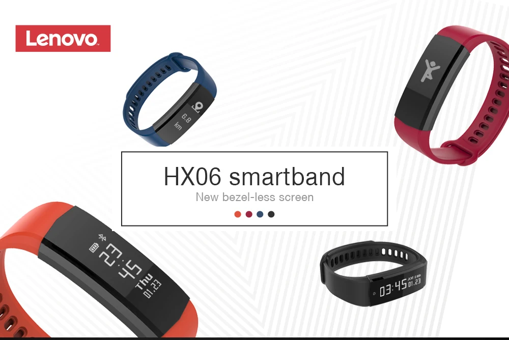 lenovo HX06 смарт-Браслет Водонепроницаемый IP67 смарт-Браслет фитнес-трекер монитор сна спортивный браслет OLED экран