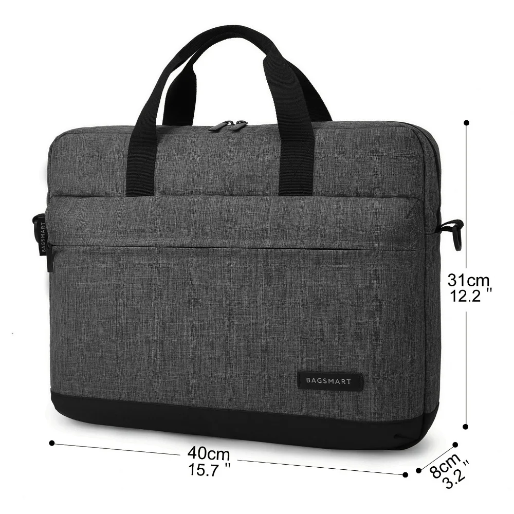 BAGSMART водонепроницаемый портфель для мужчин нейлон 15 6 дюймов Сумка ноутбука