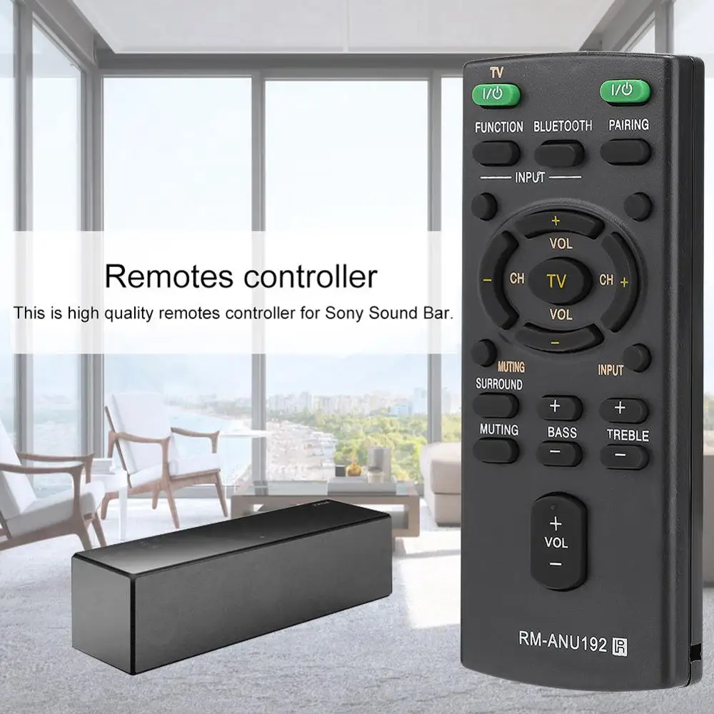 Сменный RM ANU192 пульт дистанционного управления для звуковой панели Sony SACT60BT HTCT60BT