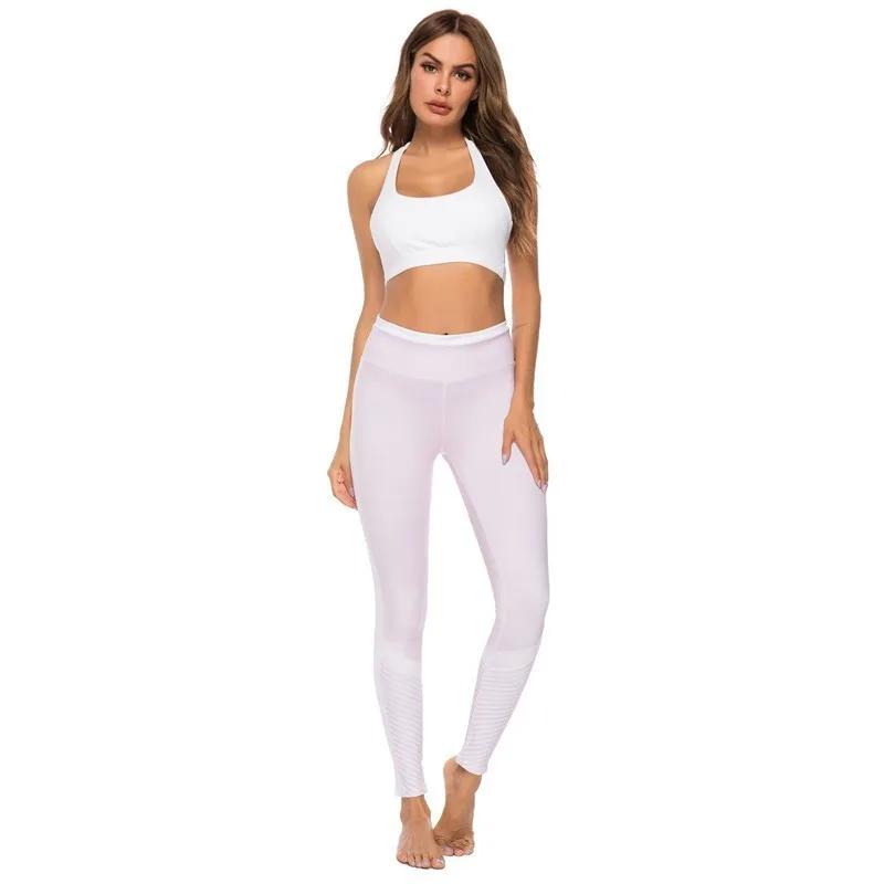 New Professional Female Fitness Yoga Pants Gym Butt Training Leggings High Waist Sportswear Solid Compression Elastic | Спорт и