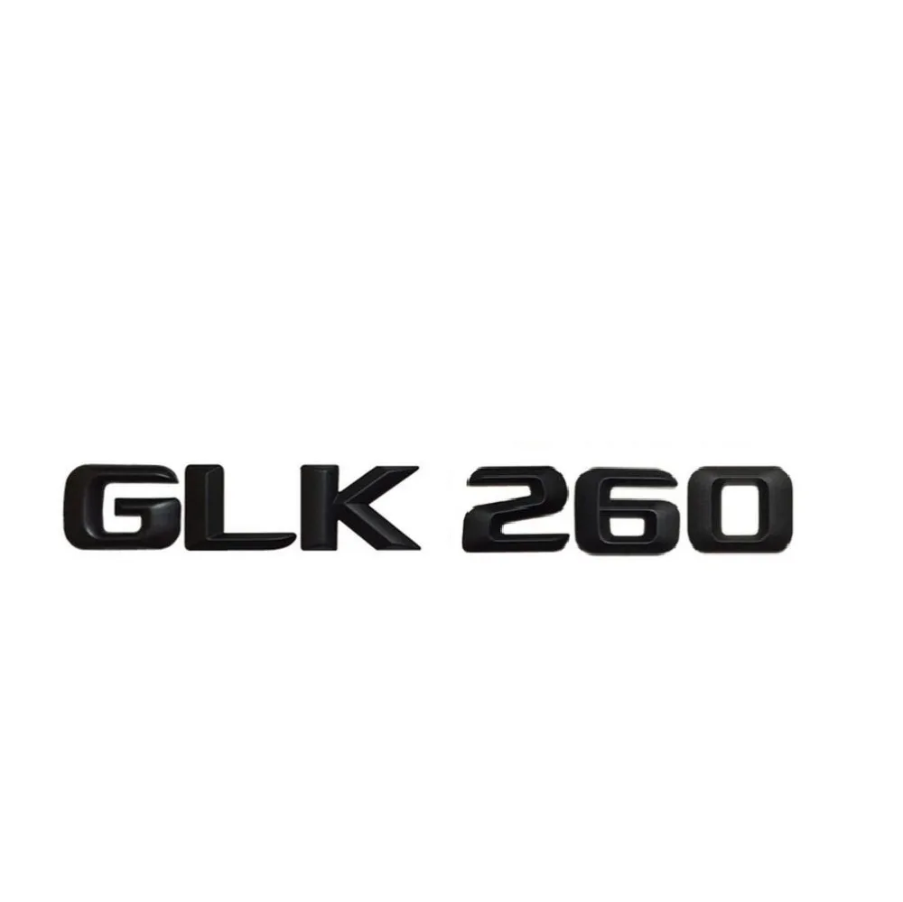Матовая черная наклейка GLK 260 с надписью на задний багажник автомобиля значок