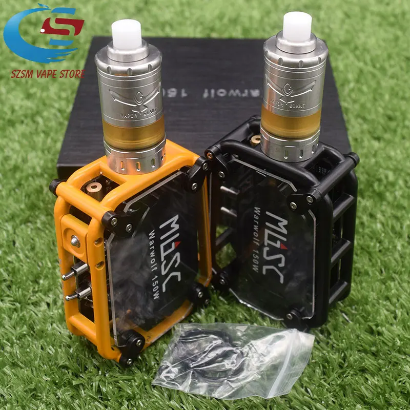 Электронная сигарета Warwolf 150 Вт боксмод в комплекте вейп с баком M5 MTL RTA емкость 5 мл