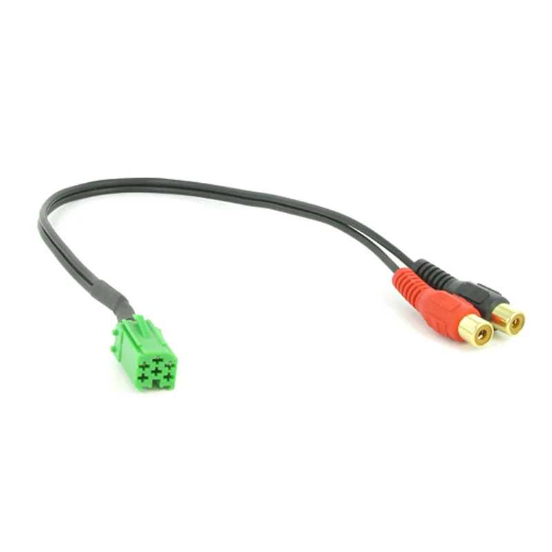 Для Renault Clio Magane RCA кабель 2RCA к 6Pin аудио адаптер|cable adapter|renault adaptercable 6pin |
