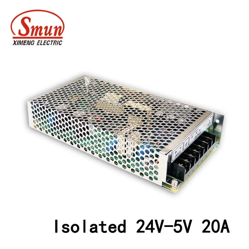 SMUN SD-100B-5 100 Вт 24VDC до 5VDC 20A изолированный импульсный источник питания DC/DC преобразователь