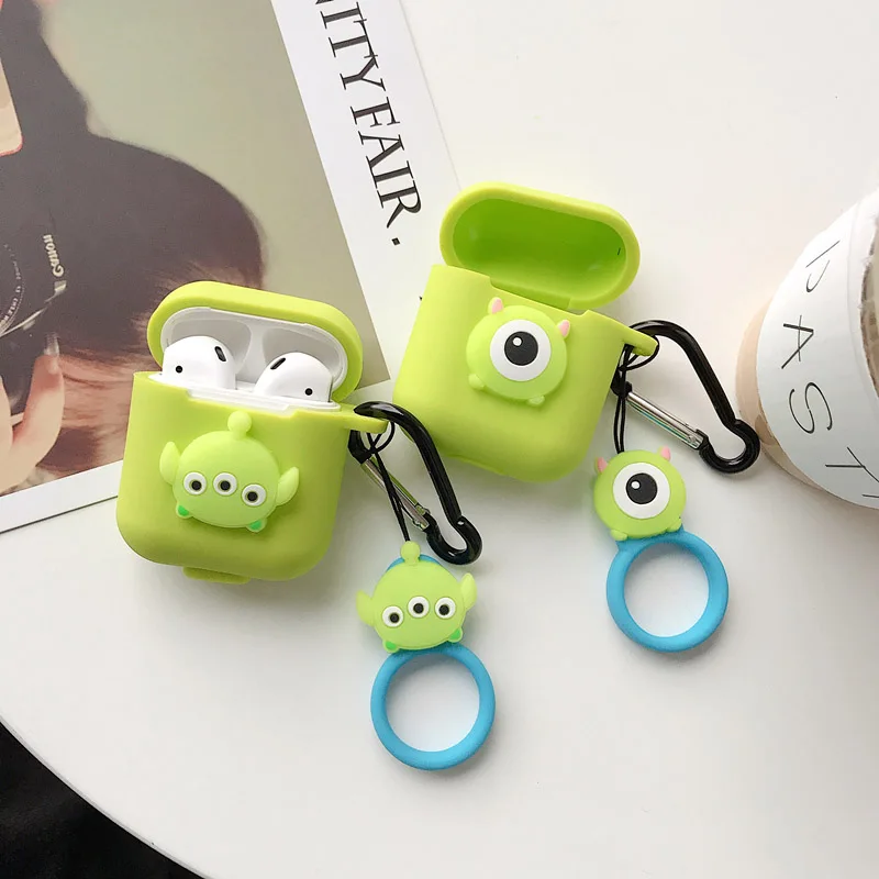 Милый мультфильм для Apple Airpods случае аксессуары Защитная крышка Bluetooth наушники случае Модные Жёсткие Чехлы гарнитура зарядки мешок