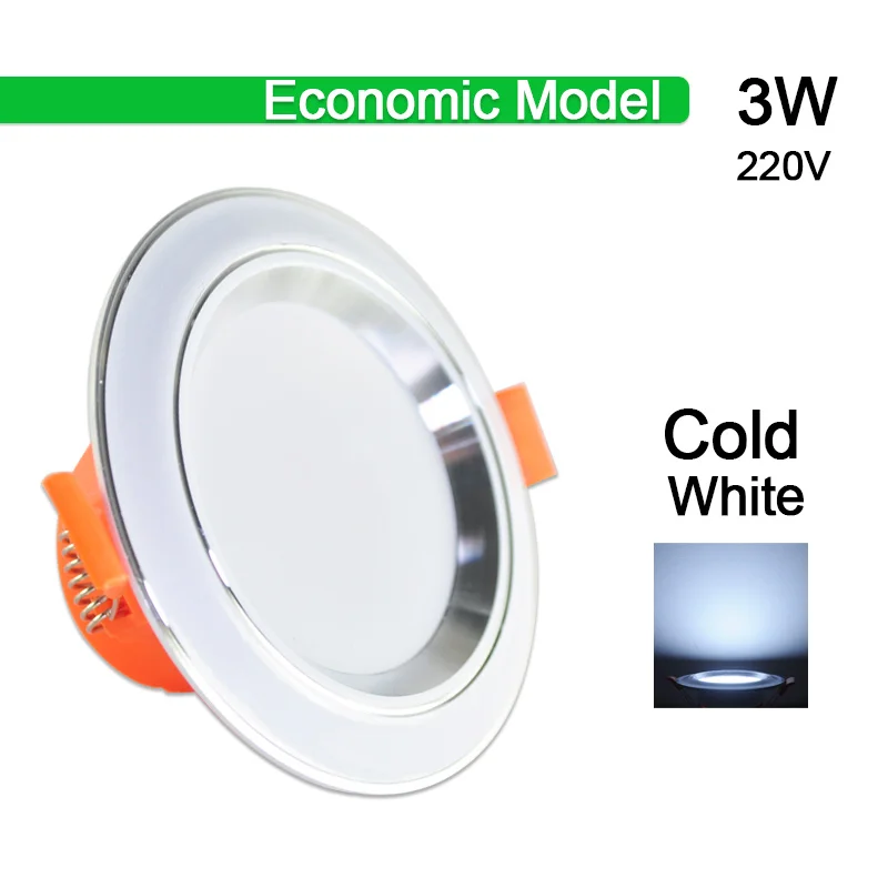 3W Cold White Светильник, 3 Вт, 5 Вт, 9 Вт, 12 Вт, 15 Вт, 18 Вт, светодиодный потолочный светильник, серебряного, золотого цвета, ультра тонкий Алюминий AC220V 240V Круглый Встраиваемый светодиодный точечное освещение - Испускаемый цвет: 3W Cold White