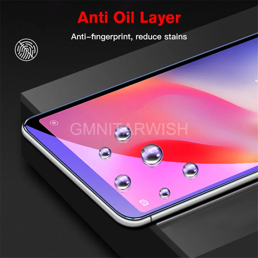 9H анти УФ Фиолетовый Синий свет отпечатков пальцев закаленное стекло для Xiaomi 9 8 SE